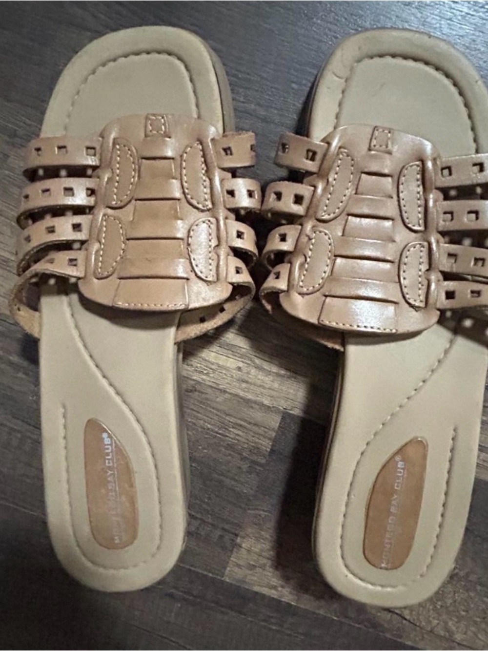 Montego Bay Women's Tan Slide Sandals - Classic Casual Slip-On